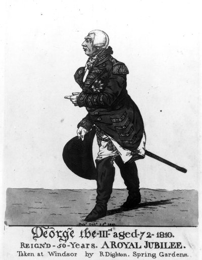 Rey Jorge III, a los 72 años, 1810 de Robert Dighton